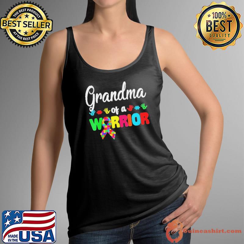 Grandma of a warrior family world autism awareness day Tank Top