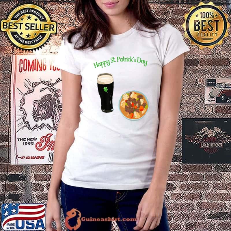 Happy St. Patrick's Day Line Premium T-Shirt Ladiestee