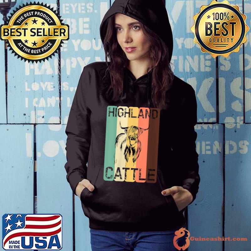 Highland Cattle Retro Cattles Farmer Cow Cows T-shirt