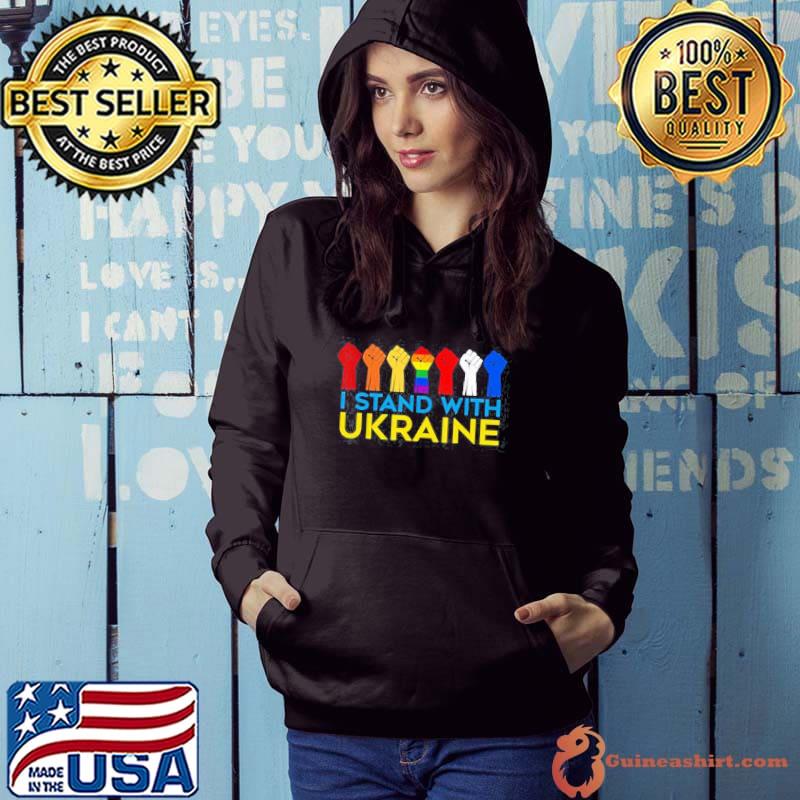 I stand with Ukraine flag LGBT support Ukraine Hoodie