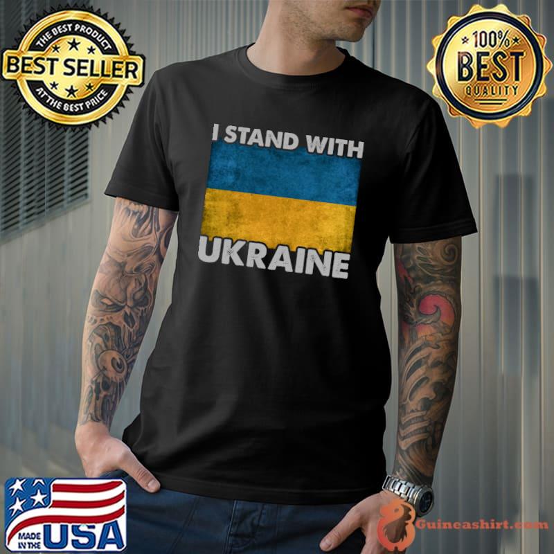 I Stand With Ukraine Flag Support Ukraine T-Shirt