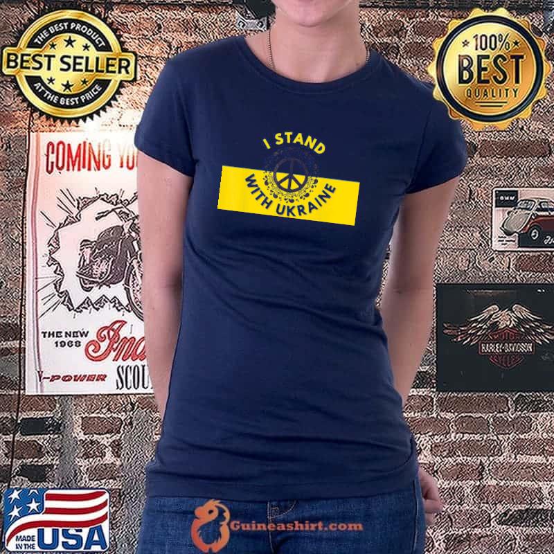 I stand with Ukraine with peace ukrainian flag shirt