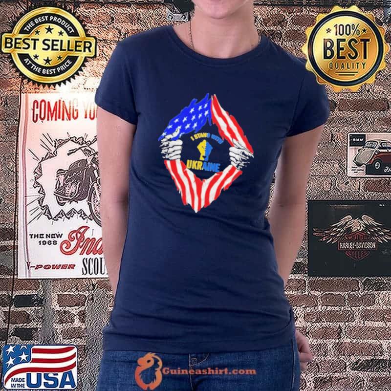 I support Ukraine I stand with Ukraine ukrainian flag shirt