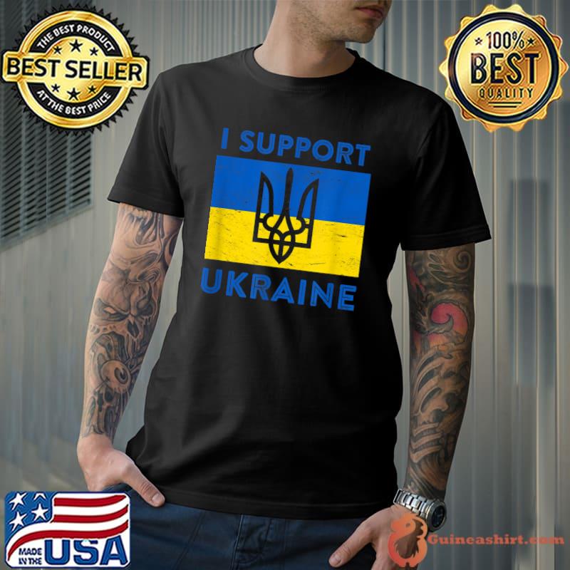I Support Ukraine T-Shirt Stand with Ukraine Flag T-Shirt