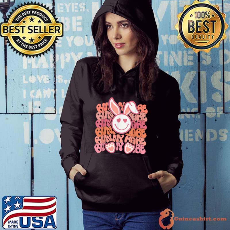 Kids Easter Shirt Bunny Babe Funny Bunny Smile Face Easter T-Shirt Hoodie