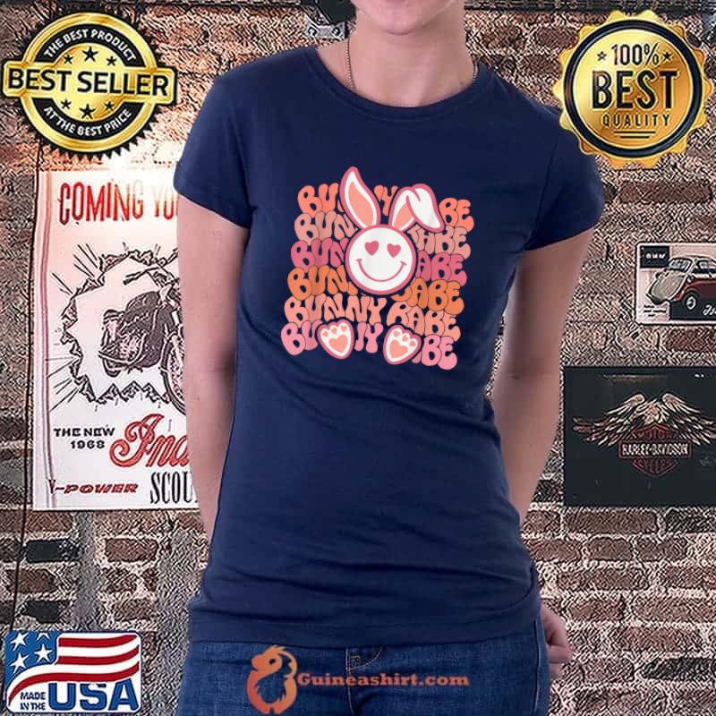 Kids Easter Shirt Bunny Babe Funny Bunny Smile Face Easter T-Shirt Ladiestee