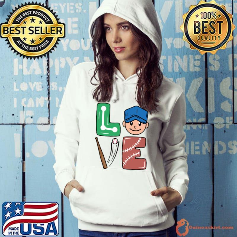 Love Baseball Cool Sports Player fan Brother Son Boys T-shirt