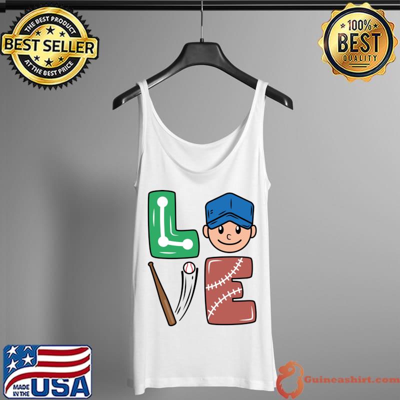 Love Baseball Cool Sports Player fan Brother Son Boys T- Tank Top