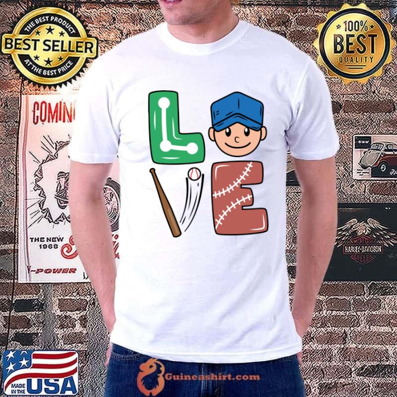 Love Baseball Cool Sports Player fan Brother Son Boys T- Unisex
