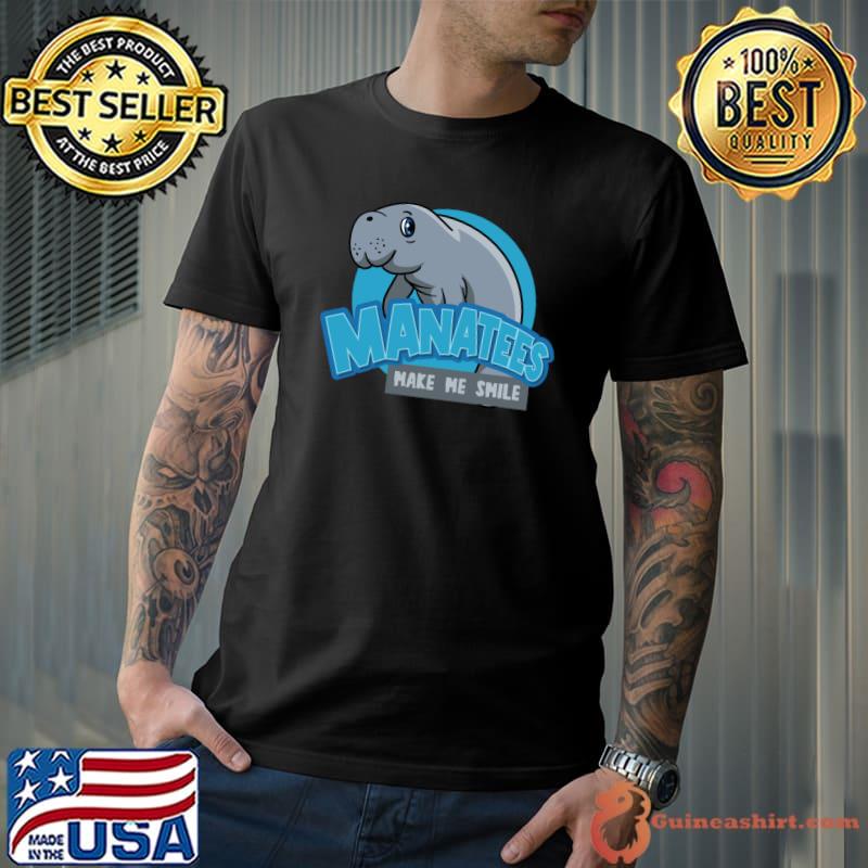 Manatees Make Me Smile Sea Animal Ocean T-shirt