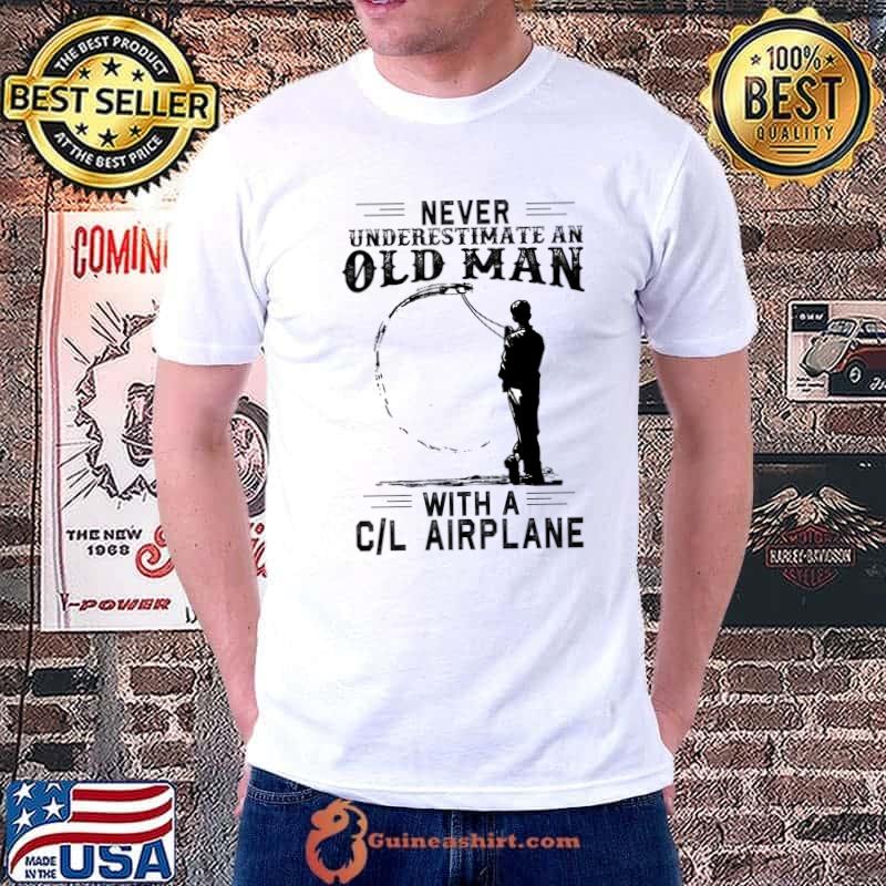 Never Underestimate An Old Man With A CL Airplane Premium T-Shirt Unisex