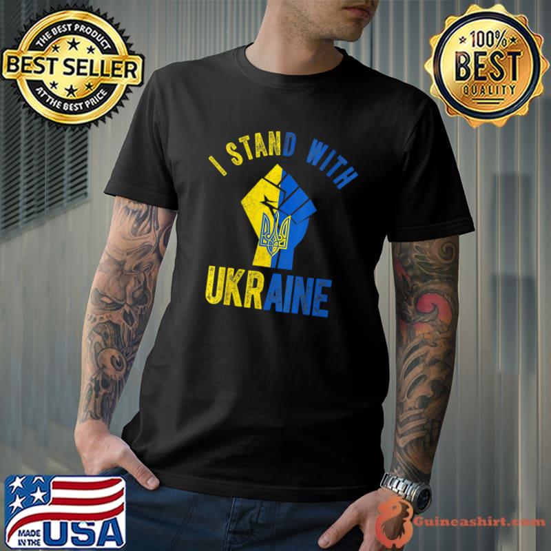 Official Ukraine flag I Stand With Ukraine T-shirt
