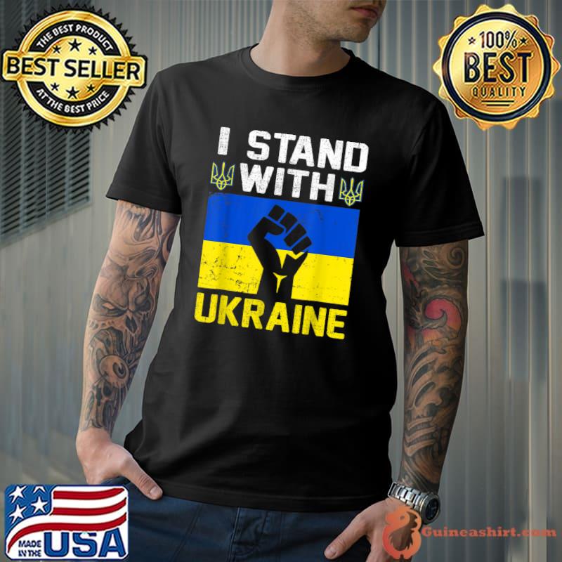 Original I Stand With Ukraine Ukrainian Flag Free Ukraine Vintage T-Shirt