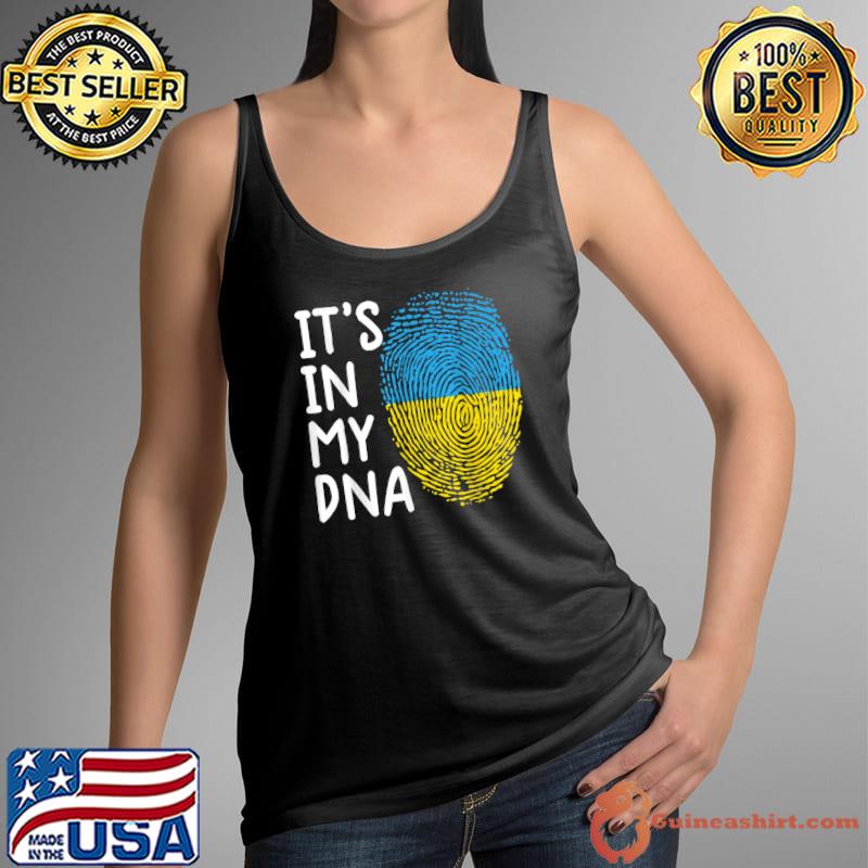 Original Its In My DNA Ukraine Fingerprint Ukrainian Ukraine Flag T-Shirt Tank Top