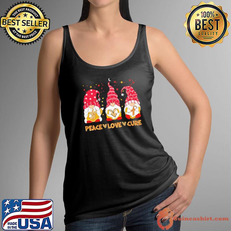 Peace Love Cure Gnome Shirt Tank Top