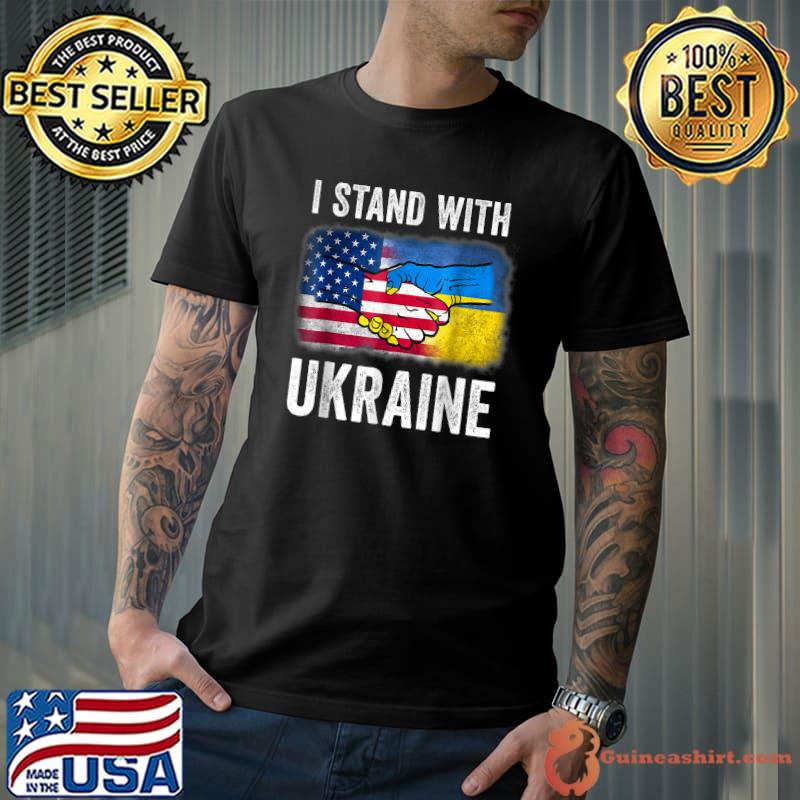 Premium I Stand With Ukraine Ukrainian Flag Lover Support Ukraine T-Shirt