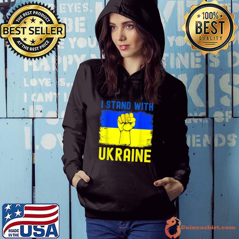 Premium Support Ukraine flag I Stand With Ukraine T-Shirt Hoodie
