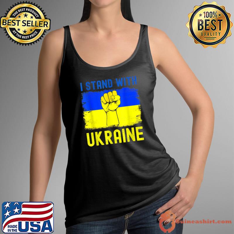 Premium Support Ukraine flag I Stand With Ukraine T-Shirt Tank Top