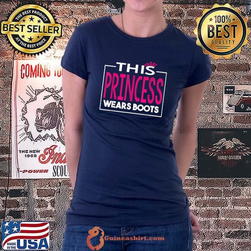 Princess Cowboy Boots Western Cowgirl Girls T-Shirt Ladiestee