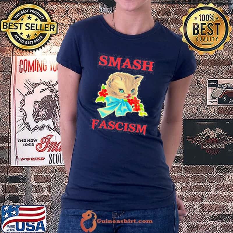Smash fascism cute vintage kitty cat shirt