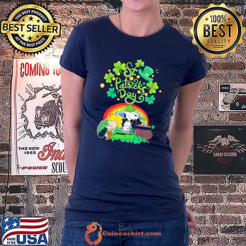 Snoopy and charlie rainbow st patrick's day Ladiestee