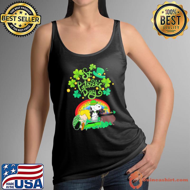 Snoopy and charlie rainbow st patrick's day Tank Top