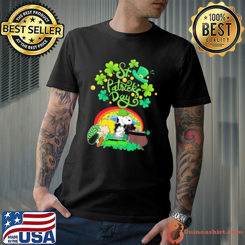 Snoopy and charlie rainbow st patrick's day shirt