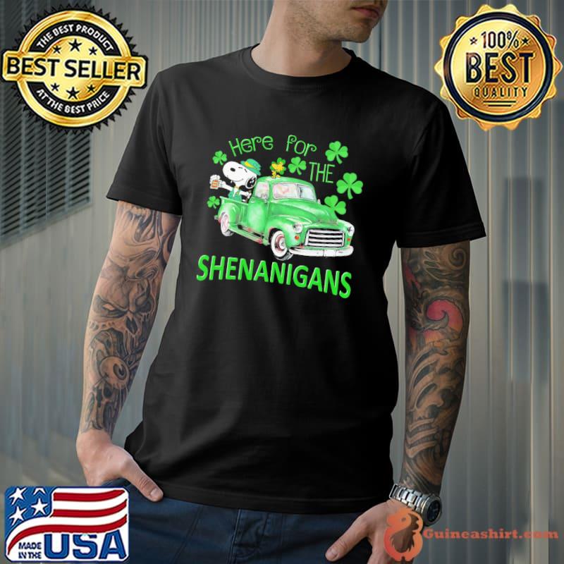 Snoopy car here for the shenanigans shirt