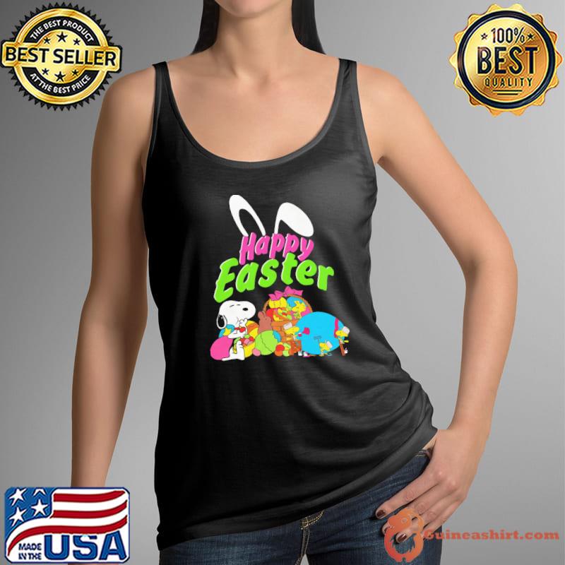 Snoopy Happy Easter Art Eggs Tank Top