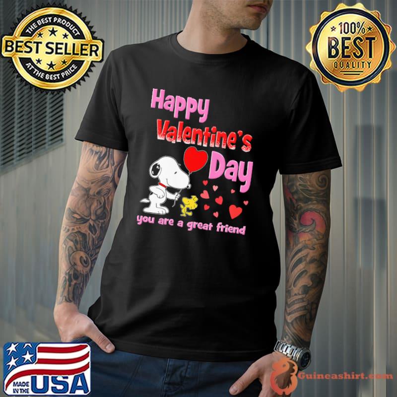Snoopy happy valentine's day you are a great friend shirt