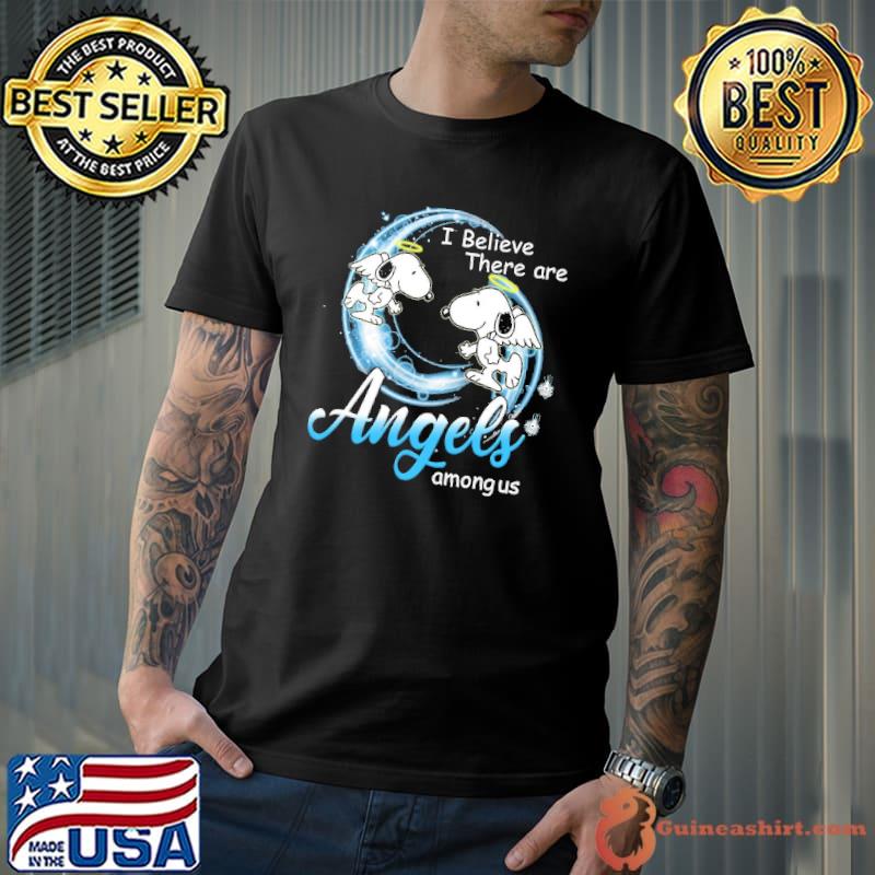 Snoopy I believe there are angels among us shirt