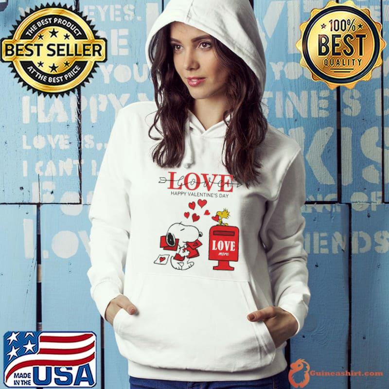 Snoopy Love Happy Valentine's Day Letter Shirt Hoodie