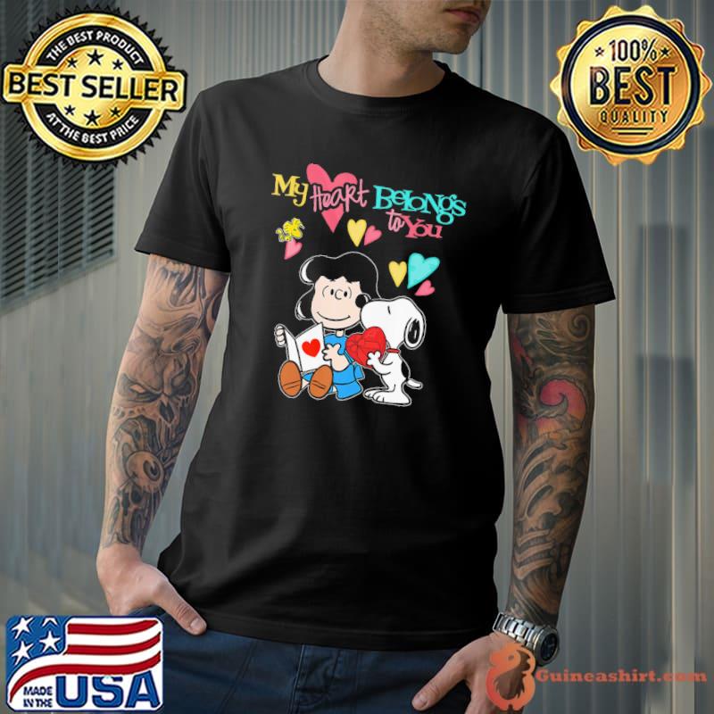 Snoopy my heart belongs to you shirt
