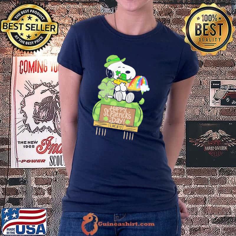 Snoopy rainbow lucky happy patrick's day Ladiestee