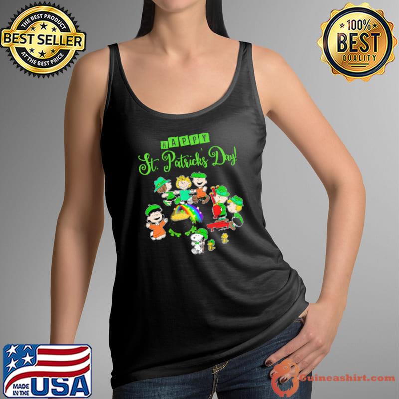 Snoopy rainbows happy patrick's day Tank Top