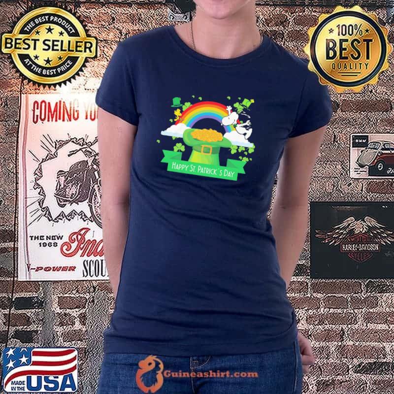 Snoopy rainbows happy st patrick's day Ladiestee