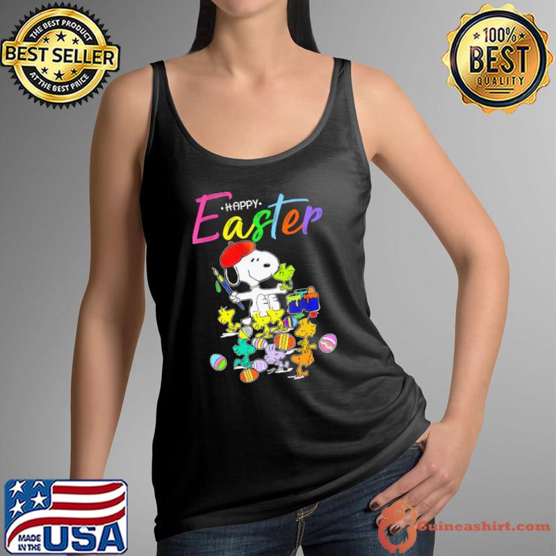 Snoopy woodstock Happy Easter art Tank Top