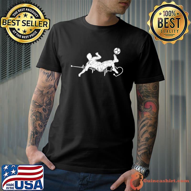 Soccer Heartbeat Funny Player Coach Sports Graphic T- Unisex