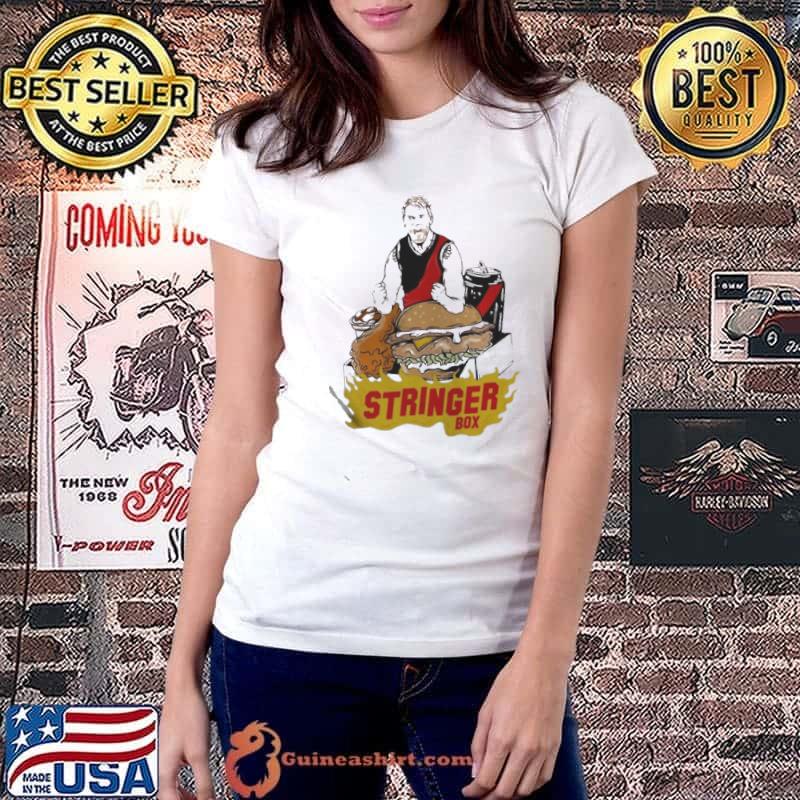 Stringer box hamburger chicken soda shirt