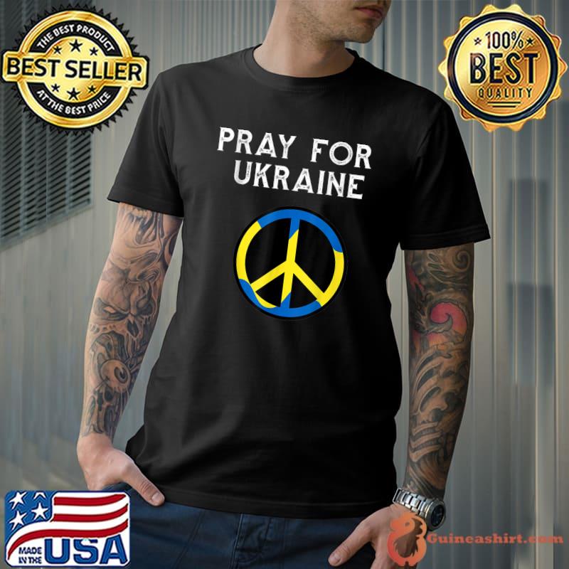 Support Ukraine Stand I With Ukraine Ukrainian Flag America T-Shirt