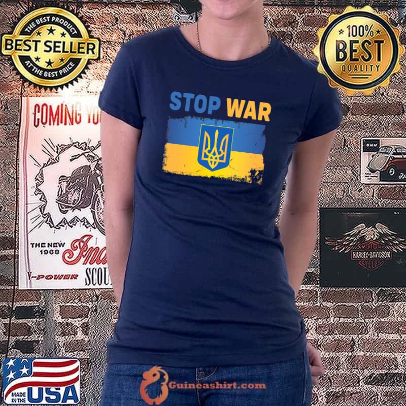 Support Ukrainians Ukraine Flag Shirts Stop War in Ukraine T- Ladiestee