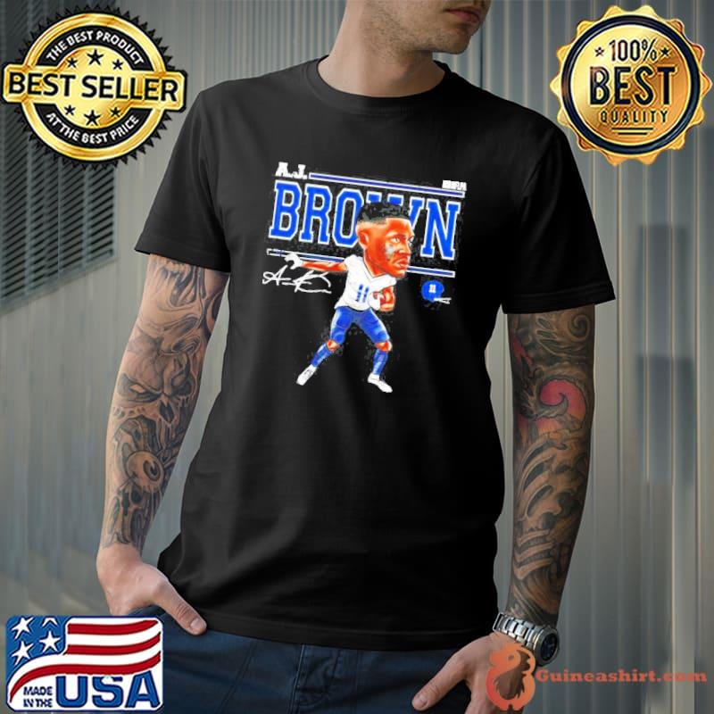 Tennessee Football aj brown cartoon signature shirt
