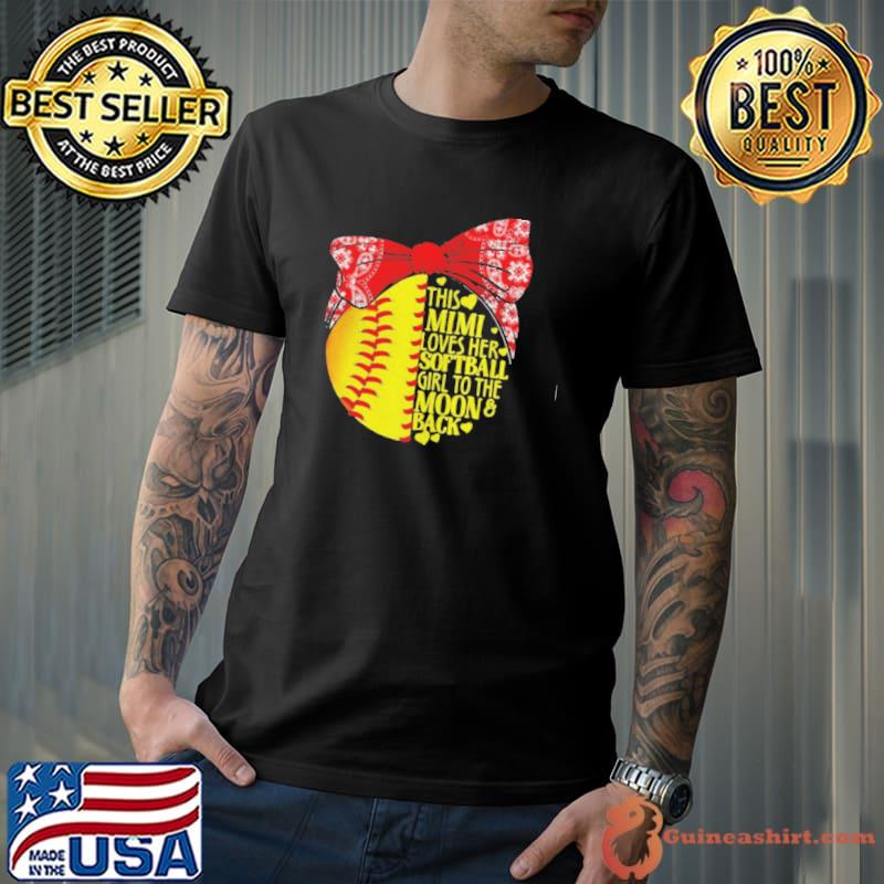 This mimI loves her softball girl to the moon and back shirt