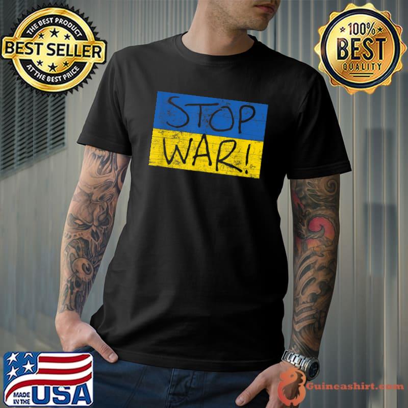 Ukraine Flag Shirt Stop War In The Ukraine Ukrainian Peace T-Shirt