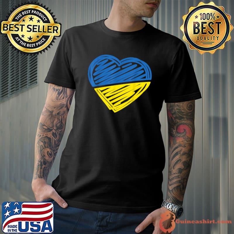 Ukraine Flag Ukrainian Heart T-Shirt