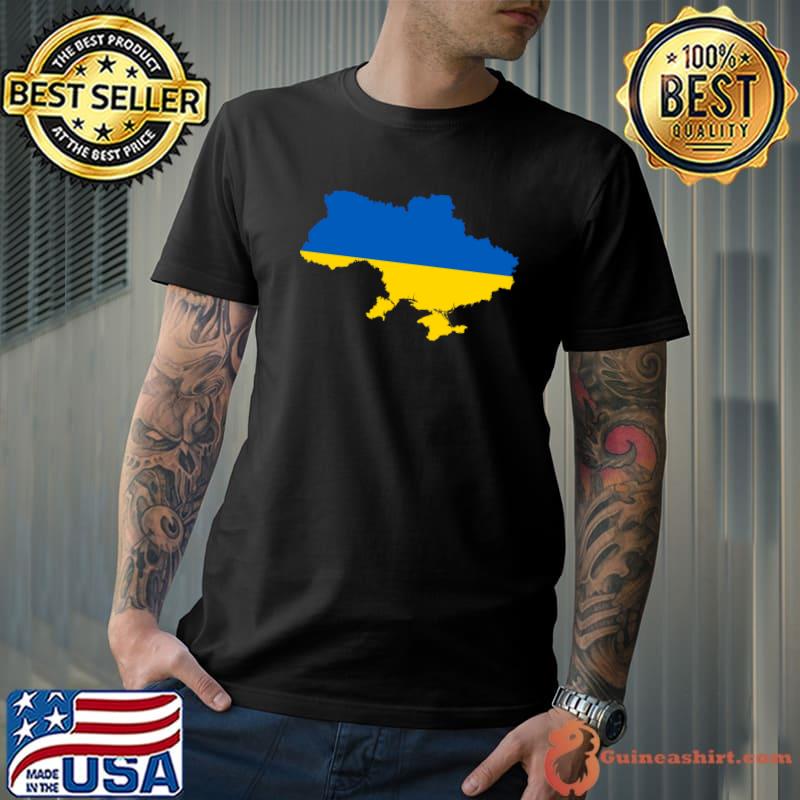 Ukraine Pride Vintage Style Retro-Feel Ukrainian Map Flag T-shirt
