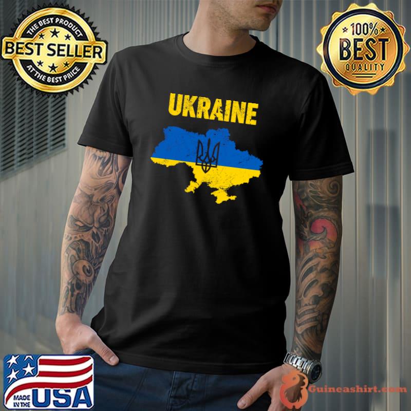 Ukraine Ukrainian Tee Vintage Ukraine Flag T-shirt