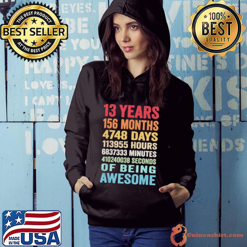 Vintage 13th birthday 13 years old being awesome Hoodie