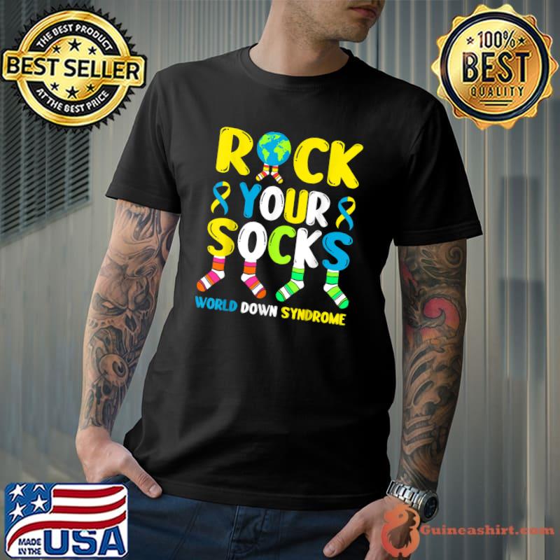 World Down Syndrome Day T Shirt Rock Your Socks Awareness T-Shirt