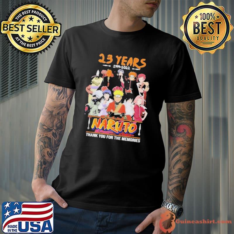 23 years 1999 2022 naruto thank you for the memories shirt